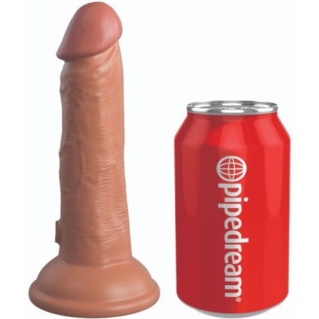 KING COCK - ELITE REALISTISCHE SILICONEN DILDO 15,2 CM KARAMEL