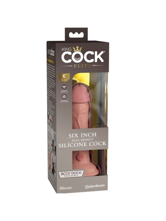 KING COCK - ELITE REALISTISCHE SILICONEN DILDO 15,2 CM