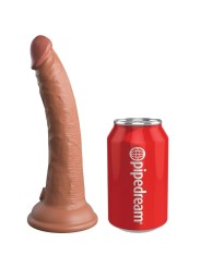 KING COCK - ELITE DILDO DE SILICONE REALÍSTICO 17.8 CM CARAMELO