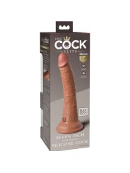 KING COCK - ELITE DILDO DE SILICONE REALÍSTICO 17.8 CM CARAMELO