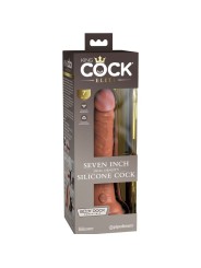 KING COCK - ELITE DILDO DE SILICONE REALÍSTICO 17.8 CM CARAMELO