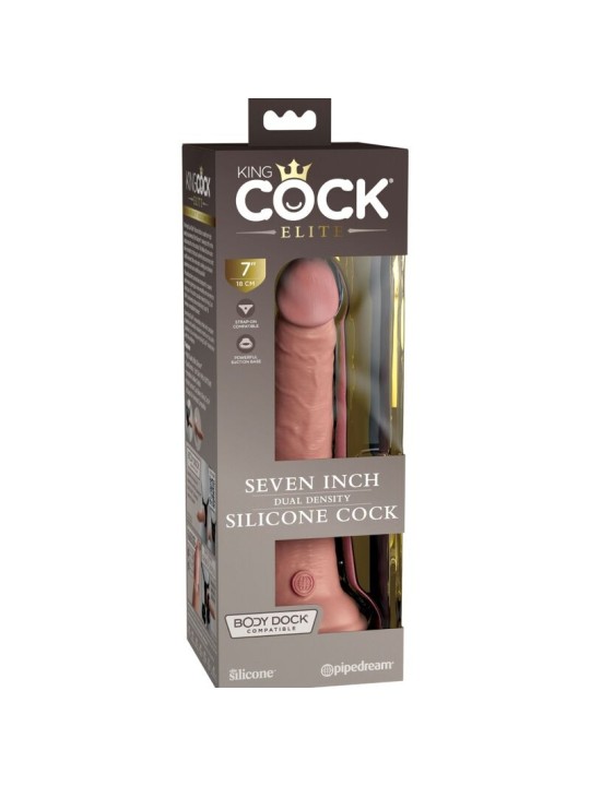 KING COCK - ÉLITE DILDO REALÍSTICO SILICONA 17.8 CM