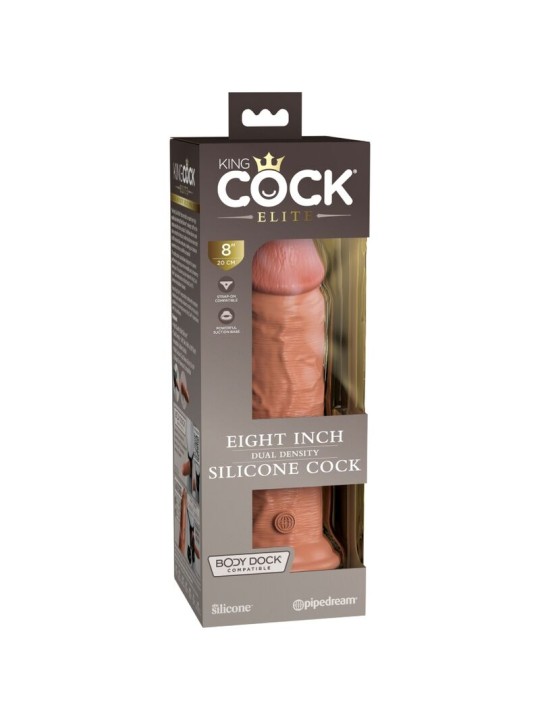 KING COCK - ELITE REALISTISCHER SILIKONDILDO 20.3 CM KARAMELL