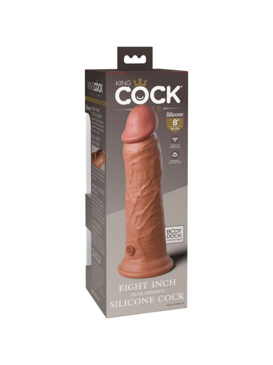KING COCK - ELITE REALISTISCHER SILIKONDILDO 20.3 CM KARAMELL