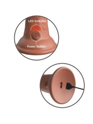 KING COCK - ELITE GODE RÉALISTE VIBRANT & SILICONE 15.2 CM CARAMEL