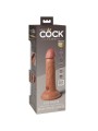 KING COCK - ELITE VIBRADOR REALÍSTICO E SILICONE 15.2 CM CARAMELO