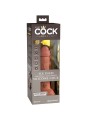 KING COCK - ÉLITE DILDO REALÍSTICO VIBRADOR & SILICONA 15.2 CM CARAMEL