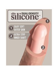 KING COCK - ELITE GODE RÉALISTE VIBRANT & SILICONE 15.2 CM