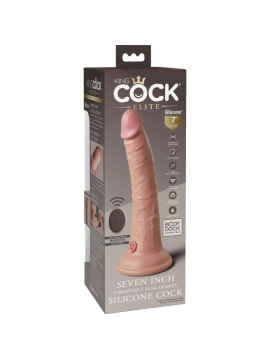 KING COCK - ELITE REALISTIC DILDO VIBRATOR & SILICONE REMOTE CONTROL 1