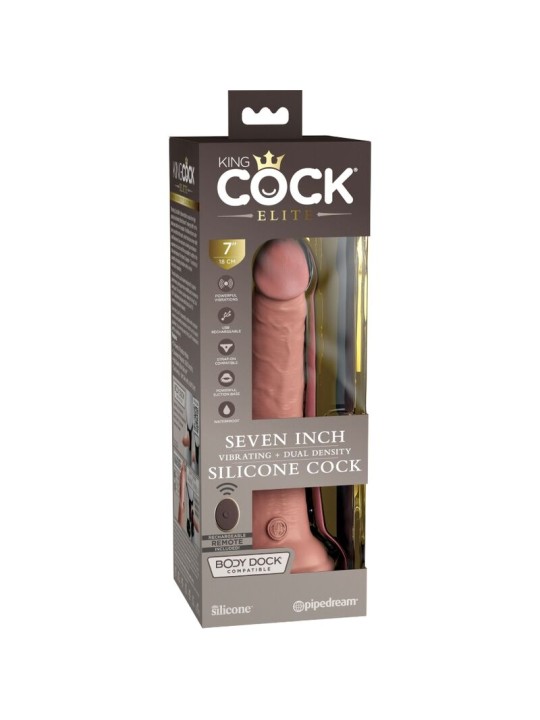 KING COCK - ELITE VIBRATORE DILDO REALISTICO E TELECOMANDO IN SILICONE