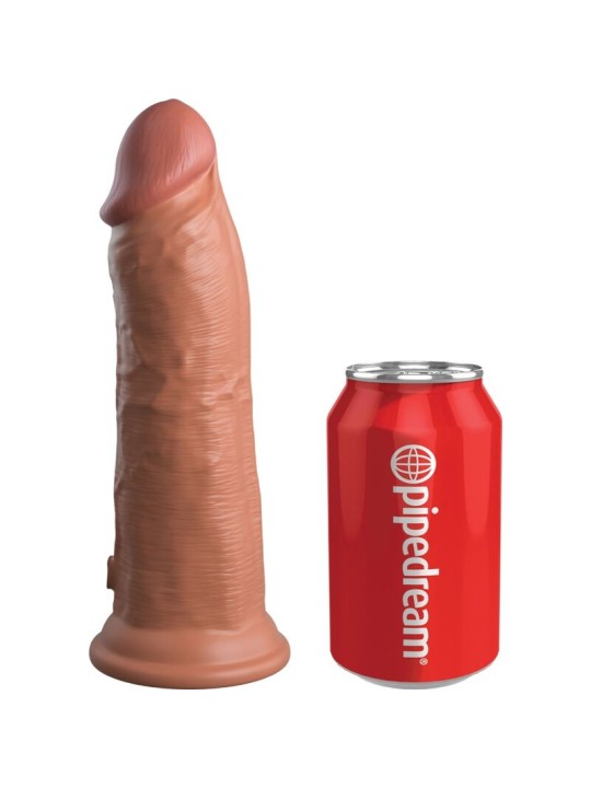 KING COCK - ÉLITE DILDO REALÍSTICO VIBRADOR & SILICONA 20.3 CM CARAMEL