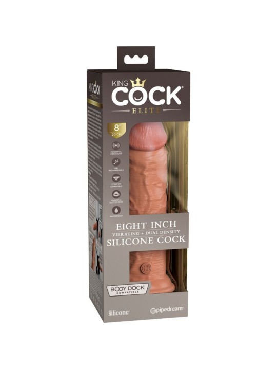 KING COCK - ELITE REALISTISCHER DILDO MIT VIBRATION UND SILIKON 20.3 C