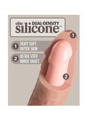 KING COCK - ELITE VIBRADOR DILDO REALÍSTICO E CONTROLE REMOTO DE SILIC