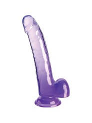 KING COCK - CLEAR DILDO CON TESTÍCULOS 20.3 CM MORADO