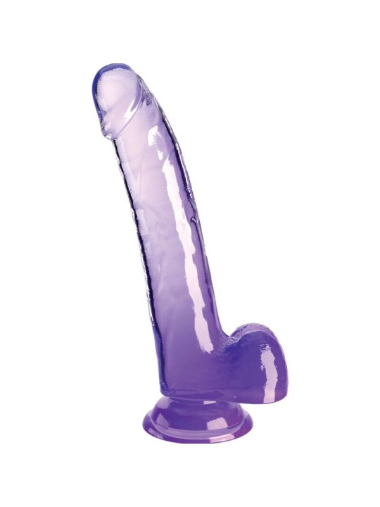 KING COCK - DOORZICHTIGE DILDO MET TESTIKELS 20,3 CM PAARS