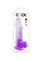 KING COCK - DOORZICHTIGE DILDO MET TESTIKELS 20,3 CM PAARS
