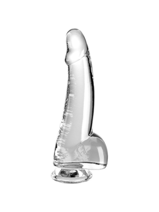 KING COCK - CLEAR DILDO COM TESTÍCULOS 15.2 CM TRANSPARENTE