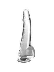 KING COCK - CLEAR DILDO WITH TESTICLES 19 CM TRANSPARENT