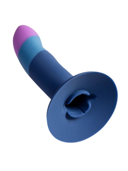 ROMP - DILDO IN SILICONE PICCOLO CON VENTOSA TRICOLORE 14 CM