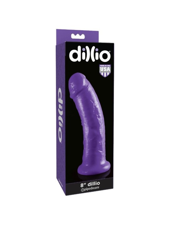 DILLIO - 20,32 CM LILAC ZUIGNAP DILDO