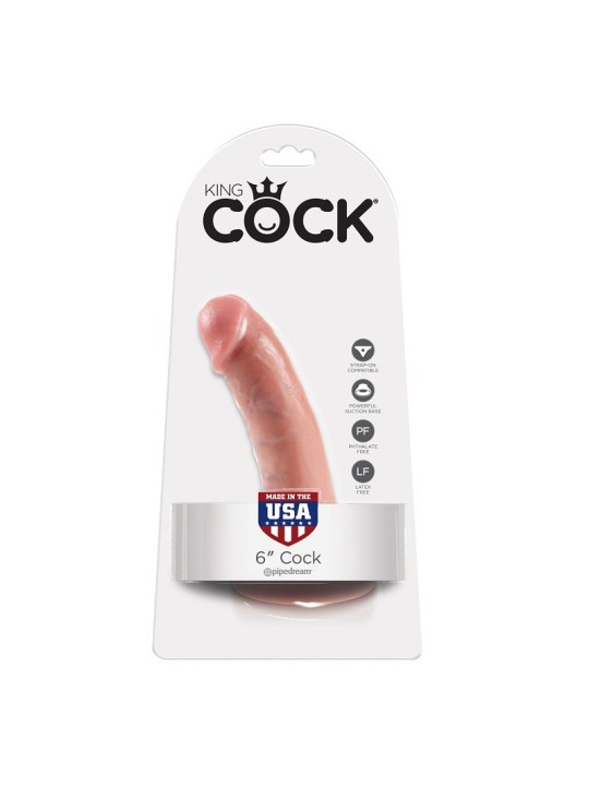 KING COCK - 6 PENE NATURAL 15.2 CM