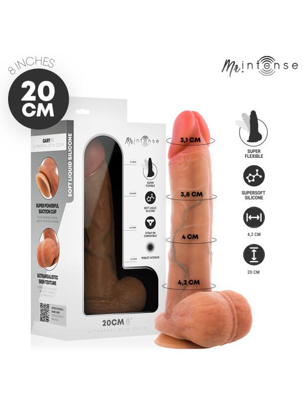 MR INTENSE - GARY M PÊNIS DE SILICONE ULTRA-REALISTA COM TESTÍCULOS 20
