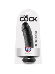 KING COCK - 8 DILDO ZWART 20,3 CM