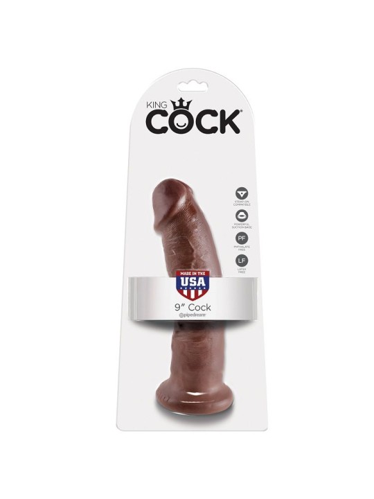 KING COCK - 9 GODE MARRON 22.9 CM