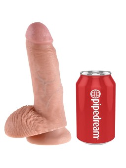 KING COCK - 7 DILDO FLESH WITH BALLS 17.8 CM