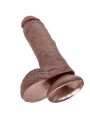 KING COCK 8" COCK BROWN WITH BALLS 20.3 CM