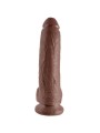 KING COCK - 9 DILDO BRAUN MIT EIER 22.9 CM