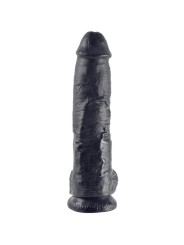 KING COCK - GODE NOIR AVEC BOULES 25.4 CM