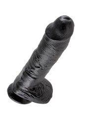 KING COCK - GODE NOIR AVEC BOULES 25.4 CM