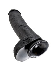KING COCK - GODE NOIR AVEC BOULES 25.4 CM