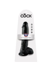 KING COCK - GODE NOIR AVEC BOULES 25.4 CM