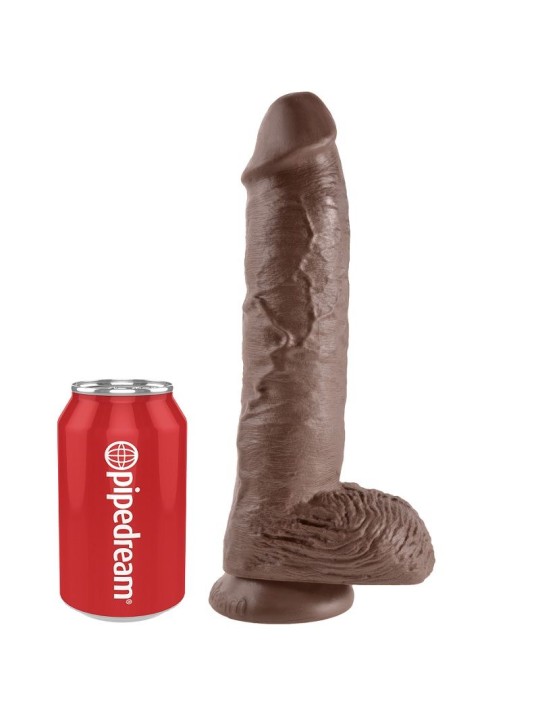 KING COCK - 10 PENE REALÍSTICO MARRÓN 26.5 CM
