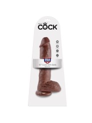 KING COCK - 10 PENE REALÍSTICO MARRÓN 26.5 CM