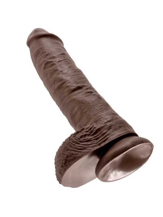 KING COCK - 10 PENE REALÍSTICO MARRÓN 26.5 CM