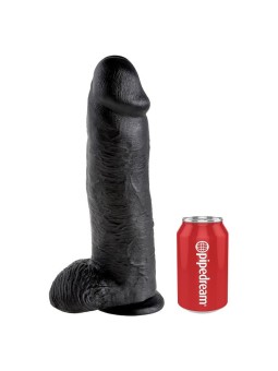KING COCK - ZWARTE REALISTISCHE PENIS 30,48 CM