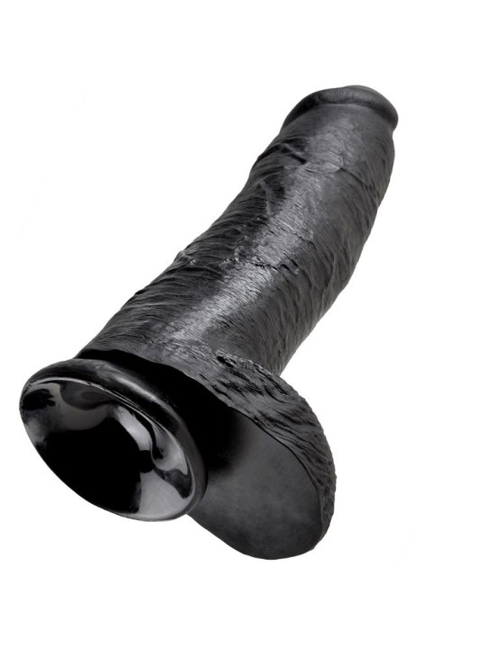 KING COCK - PENE REALISTICO NEGRO 30.48 CM