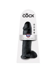 KING COCK - DILDO BLACK WITH BALLS 30.48 CM