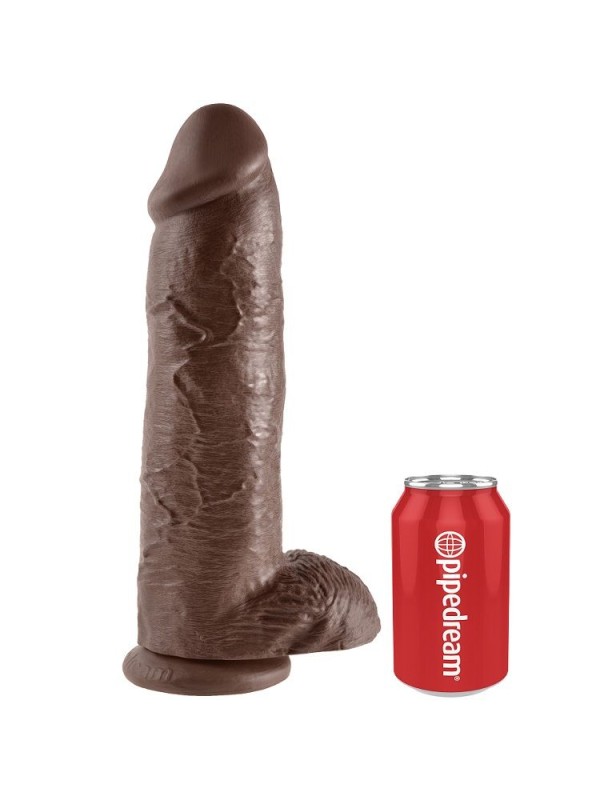 KING COCK - DILDO BROWN WITH BALLS 30.48 CM