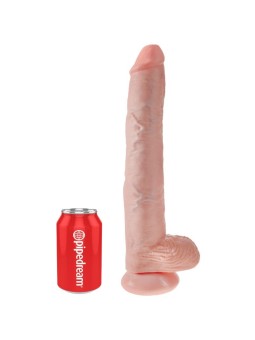 KING COCK - PENIS MET TESTIKELS 35,6 CM NATUURLIJKE KLEUR