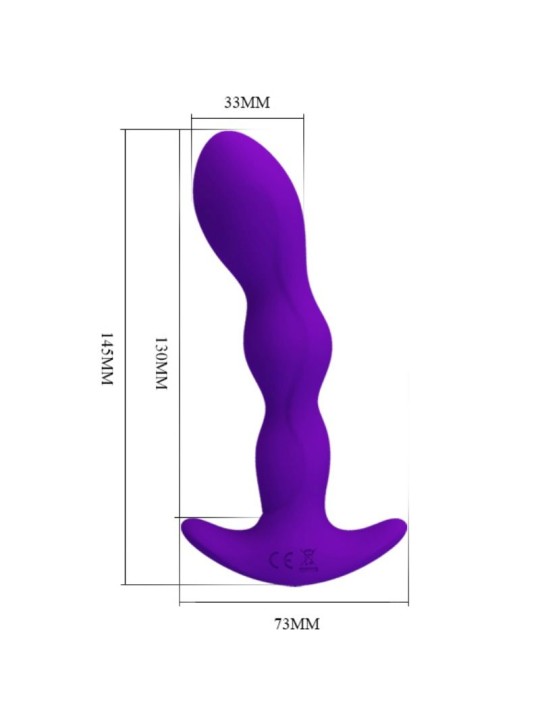 PRETTY LOVE - ANAL MASSAGER 12 LILA VIBRATIONSMODI