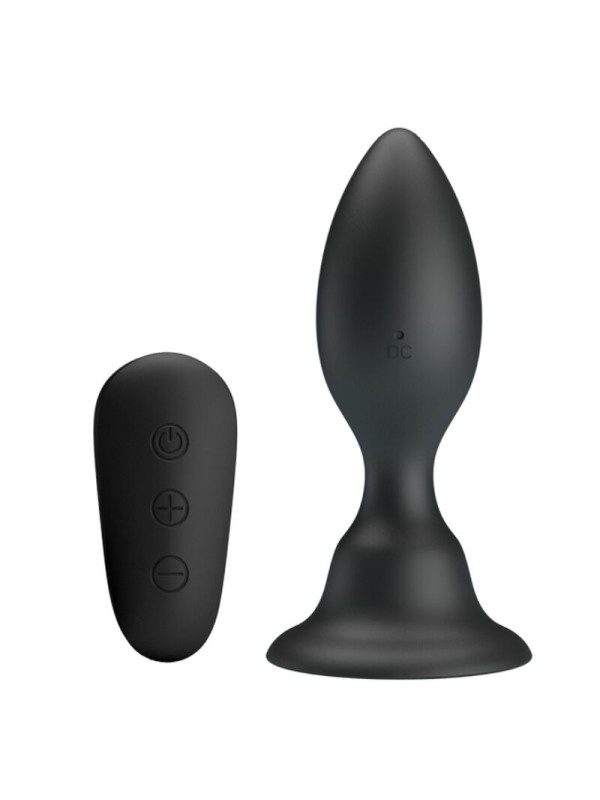MR PLAY - PLUG ANAL COM CONTROLE REMOTO VIBRAO PRETO