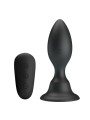 MR PLAY - PLUG ANAL CON VIBRACIÓN NEGRO CONTROL REMOTO