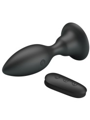 MR PLAY - PLUG ANAL CON VIBRACIÓN NEGRO CONTROL REMOTO
