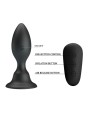 MR PLAY - PLUG ANAL CON VIBRACIÓN NEGRO CONTROL REMOTO