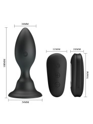 MR PLAY - PLUG ANAL CON VIBRACIÓN NEGRO CONTROL REMOTO