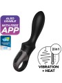 SATISFYER - APPLICATION VIBRATEUR ANAL HEAT CLIMAX NOIR